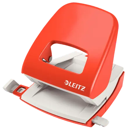 Perforator metalic 2 perforatii 30 coli Leitz diverse culori Perforator metalic 2 perforatii 30 coli Leitz diverse culori rosu deschis