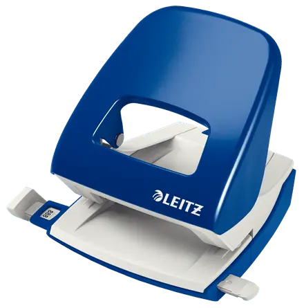 Perforator metalic 2 perforatii 30 coli Leitz diverse culori Perforator metalic 2 perforatii 30 coli Leitz diverse culori albastru