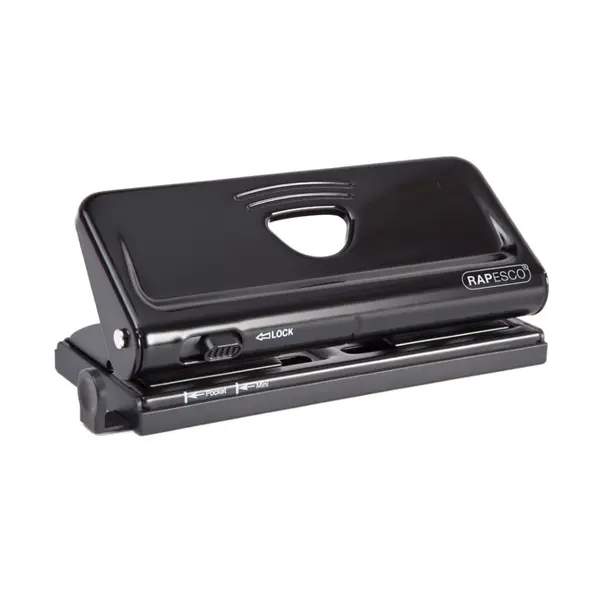 Perforator metalic 6 perforatii 10 coli Rapesco diverse culori Perforator metalic 6 perforatii 10 coli Rapesco diverse culori negru