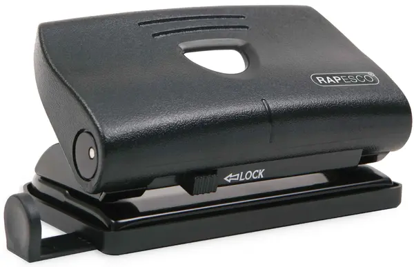 Perforator Rapesco - 820-P, pentru 12 file, negru