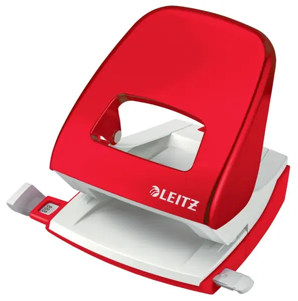 Perforator rosu metalic 2 perforatii 30 coli Leitz Perforator rosu metalic 2 perforatii 30 coli Leitz