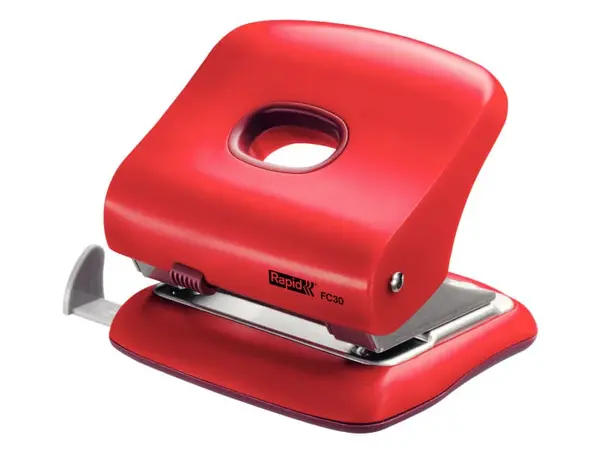 Perforator rosu plastic 2 perforatii 30 coli Rapid Perforator rosu plastic 2 perforatii 30 coli Rapid