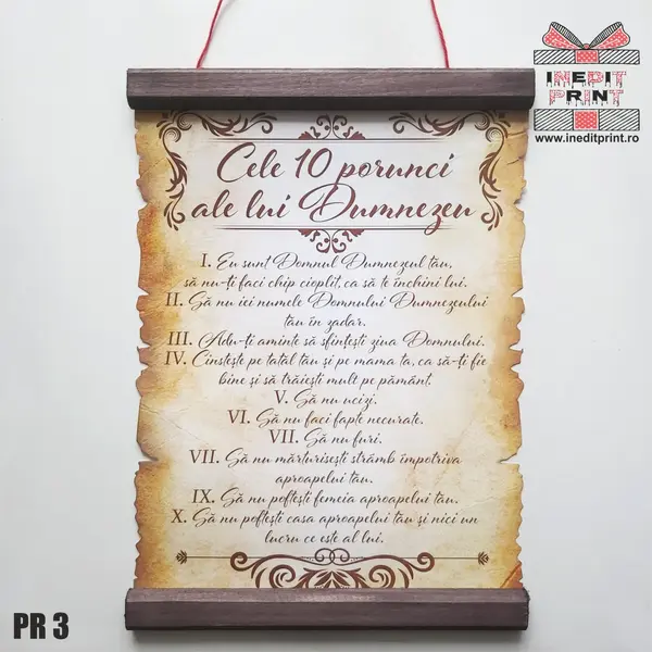 Pergament Cele 10 porunci PR3