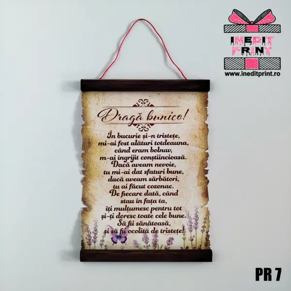 Pergament Draga bunico PR7