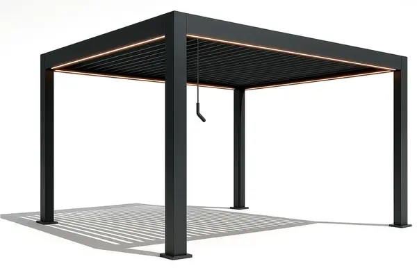 Pergola bioclimatica Virtuoso 23-820/LED, 3000x4000mm, LED, acoperis reglabil, aluminiu