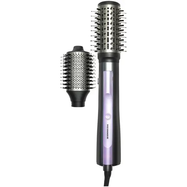 Perie cu aer cald Heinner HAB-Y12DC-GY2, Motor DC, 1200 W, 2 trepte de putere, Ionizare, Functie aer rece, Gri