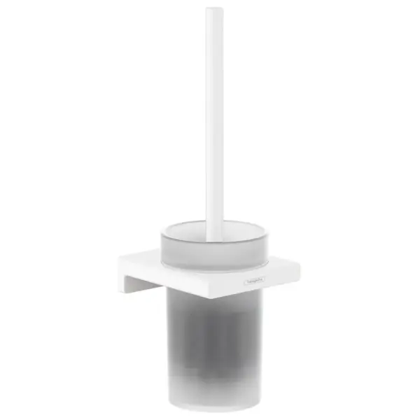 Perie cu suport pentru vasul de toaleta culoare alb mat Hansgrohe AddStoris 41752700