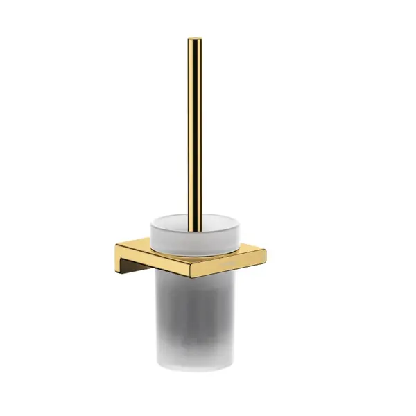 Perie cu suport pentru vasul de toaleta culoare auriu lucios Hansgrohe AddStoris 41752990