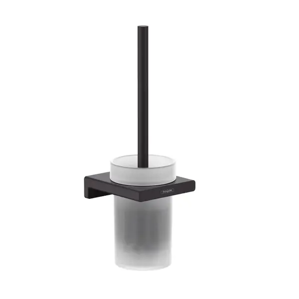 Perie cu suport pentru vasul de toaleta culoare negru mat Hansgrohe AddStoris 41752670