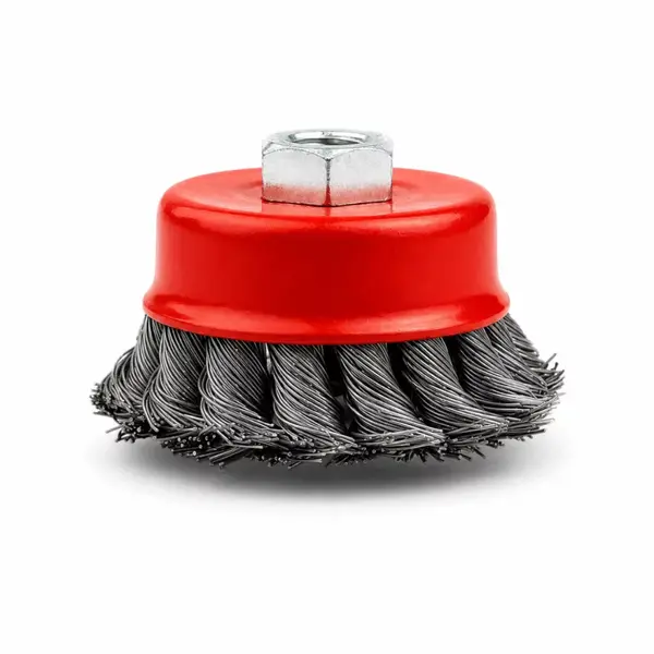 Perie cupa de sarma cu fir crimpat de 65 mm - pentru Curatare si Polizare