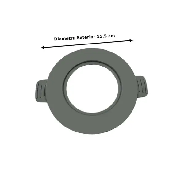 Perie de curatare PAA-home®, pentru mopul cu cap rotativ cu diametrul de 16 cm, inaltime peri 3 cm, culoare gri