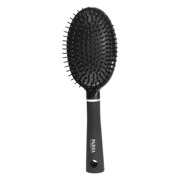 Perie de par mare cu peri din plastic Trend Line Negru, 1 bucata, Parsa Beauty