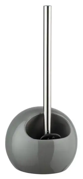 Perie de toaletă Wenko - Rimless, Ø18 х 40 cm, gri