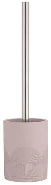 Perie de toaletă Wenko - Roveto, Ø9.5 x 36.5, roz-gri