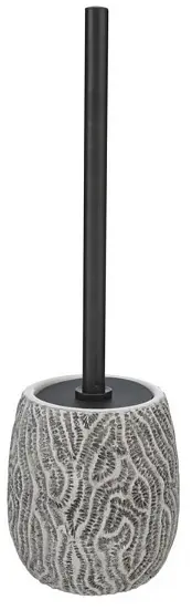 Perie de toaletă Wenko - Salemi, Ø10 х 39 cm, mat gri
