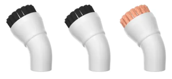 Perie din plastic și metal pentru curățarea cu abur AENO - SM2, albă