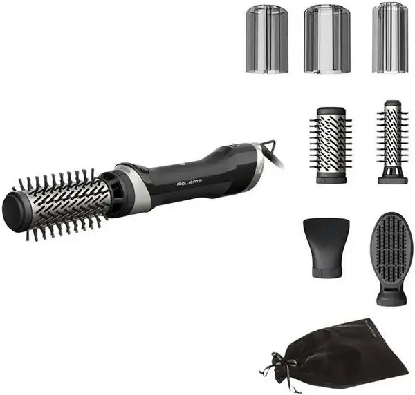 Perie electrica de par Rowenta - Brush Activ Renewal, 1000W, negru