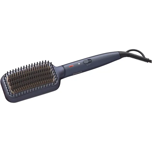 Perie incalzita pentru indreptare Philips BHH885/00, ingrijire cu ioni, tehnologie ThermoProtect, 3 setari temperatura, infuzie cu ulei de argan