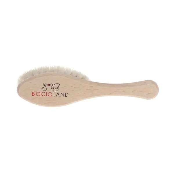 Perie pentru bebelusi si copii Bocioland Maro din par natural de capra