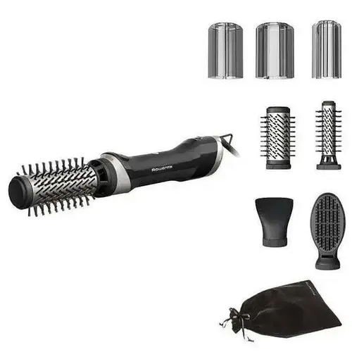 Perie rotativa cu aer cald Rowenta Brush Activ UB9540F0, 1000 W, 2 viteze, Jet de aer rece, Invelis ceramic (Argintiu/Negru)