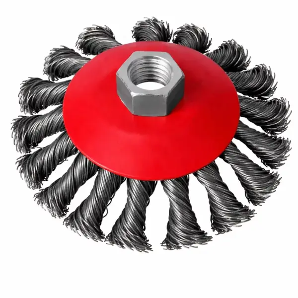 Perie rotativa cu sarma rasucita, 115 mm-pentru polizor unghiular