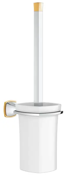 Perie WC Grohe Grandera 40632IG0, pe perete, metal/sticla, crom / auriu