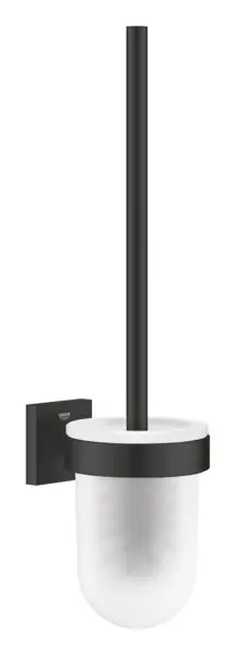 Perie WC Grohe Start Cube, pe perete, metal/sticla, mat, negru, 409772430