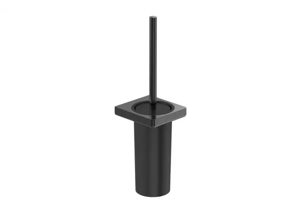 Perie WC Roca Tempo A817036NM0, montare pe perete, metal/plastic, mat, Negru titan