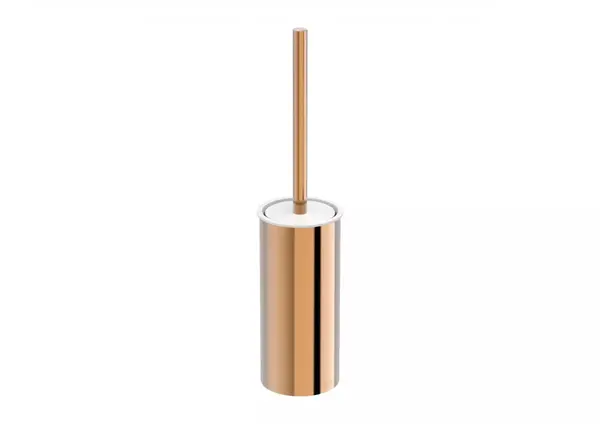 Perie WC Roca Tempo A817038RG0, pe podea, metal/plastic, lucios, Rose gold