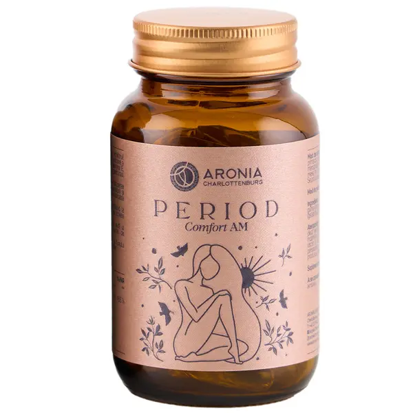 Period Comfort AM — Supliment natural care reduce disconfortul menstrual și susține echilibrul hormonal ziua
