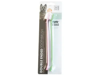 Periuta de dinti cu doua capete pentru caini M-PETS, set, 2x22 cm