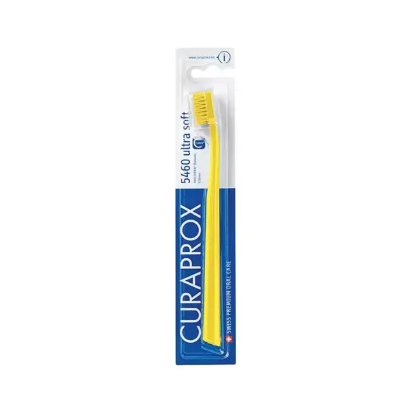 Periuta de Dinti, Curaprox, 5460, Ortho Ultra Soft, pentru Curatarea Aparatului Dentar, Peri Foarte Moi, Culoare Galbena