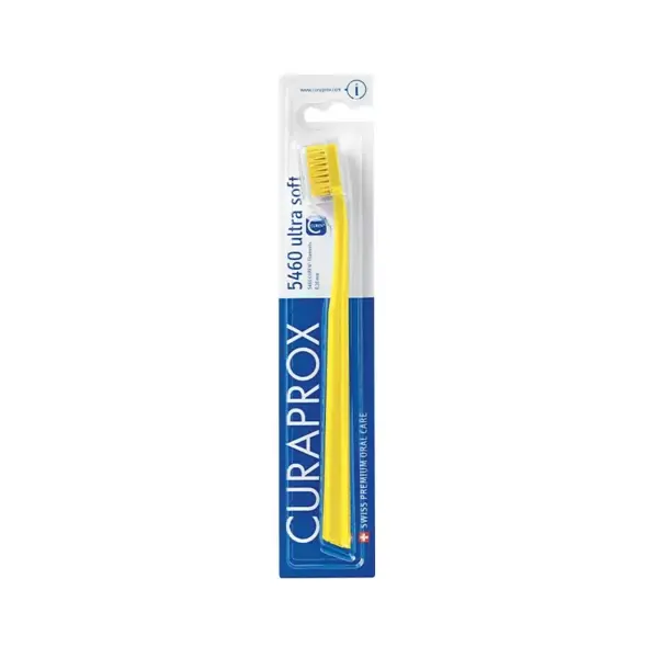 Periuta de Dinti, Curaprox, 5460, Ultra Soft, impotriva Placii Dentare, Curatare Delicata, pentru Gingii Sensibile, Galben