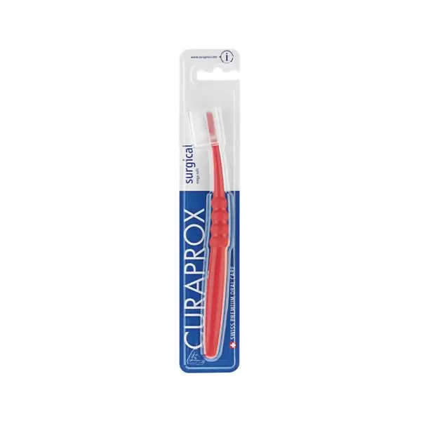 Periuta de Dinti, Curaprox, Surgical Mega Soft, 12000, Post-Operatii, pentru Gingii Extrem de Sensibile, Culoare Rosie