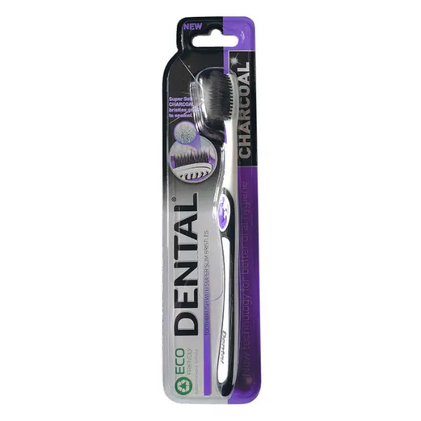 Periuta de dinti Dental cu carbune activ - mov, Rubella