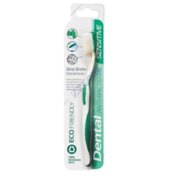 Periuta de dinti Dental Eco Friendly Antibacteriana Sensitive - verde, Rubella