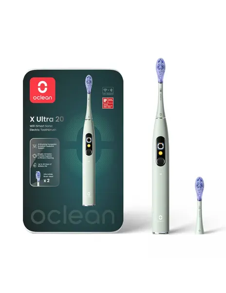 Periuță de dinți electrică Oclean - X Ultra 20, 2 vârfuri verzi