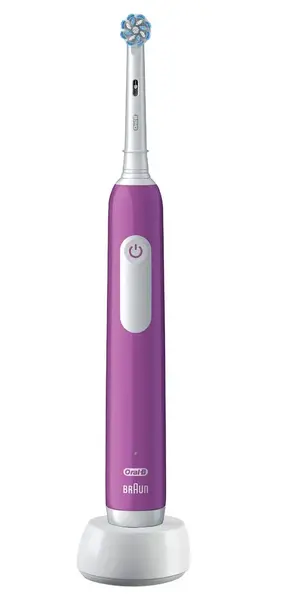 Periuta de dinti electrica Oral B Junior pentru copii, 20000 pulsatii/min, 8800 ocilatii/min, Curatare 3D, 1 program, 1 capat (Violet)