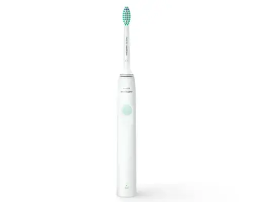 Periuta de dinti electrica Philips Sonciare Seria 1100 HX3641/11, Timer, Incarcator, 1 capat inclus (Alb/Verde)