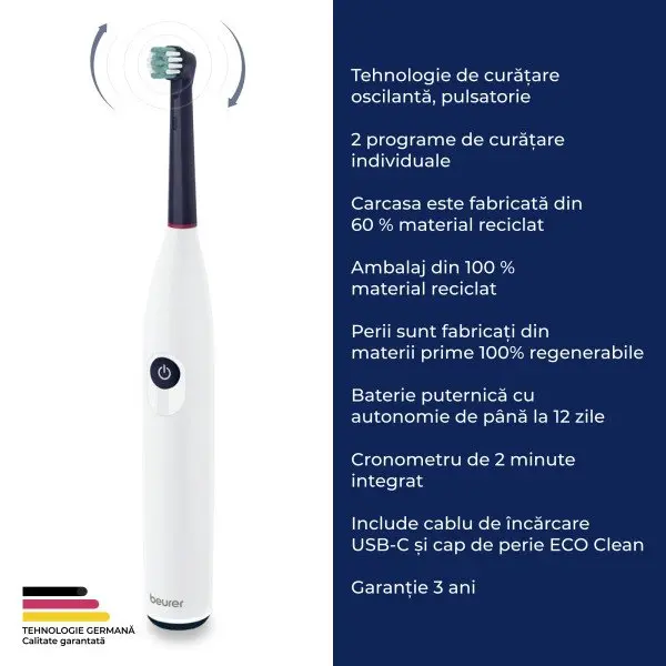 Periuta de dinti electrica rotativa Green Planet TB 15 Beurer