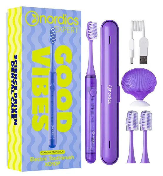 Periuță de dinți electrică sonică Nordics Expert X010, violet