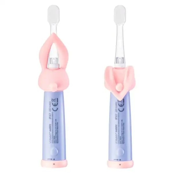Periuta de dinti electrica Vitammy Bunny Light Blue, pentru copii 0-3 ani