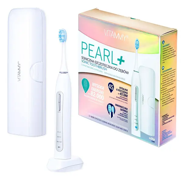 Periuta de dinti electrica VITAMMY Pearl+, 82000 vibratii/min, 3 moduri de periaj, Alb