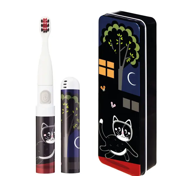 Periuta de dinti electrica VITAMMY Smile, pentru copii 3 +, Animatie Pisoi, Negru, TB8041CK