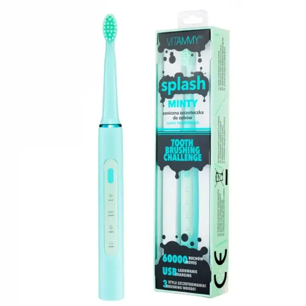 Periuta de dinti electrica VITAMMY Splash, verde/ roz - Roz