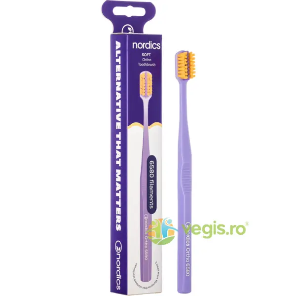 Periuta de Dinti Moale Portocalie 6580 Filamente Ortho 1buc