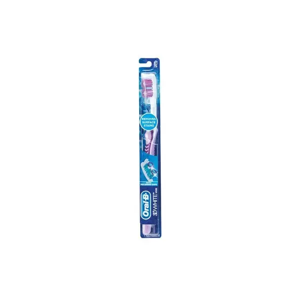 Periuta de Dinti, Oral-B, 3D White, Vivid, Efect Albirea Dintilor, Soft, Culoare Mov