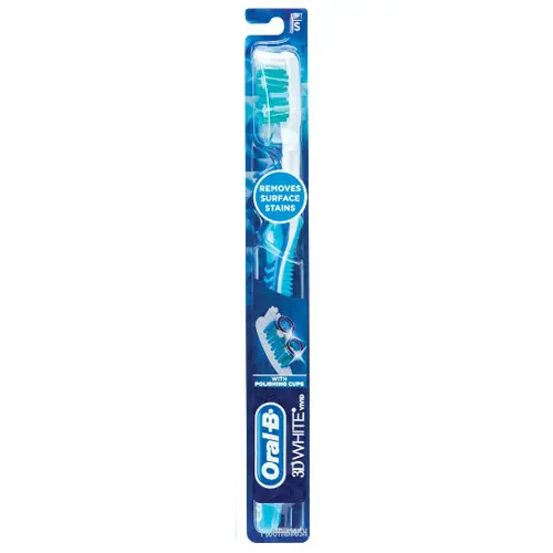 Periuta de Dinti, Oral-B, 3D White, Vivid, Efect Albirea Dintilor, Soft, Culoare Albastra