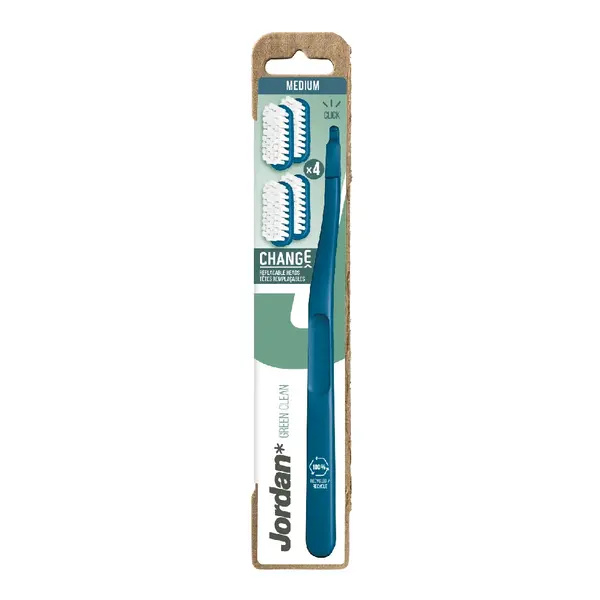 Periuta de dinti pentru adulti Change Green Clean Medium, culori variate, Jordan