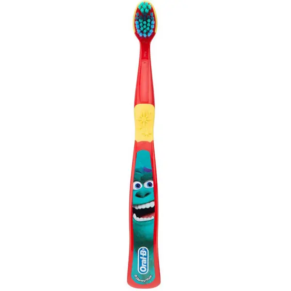 Periuta de Dinti pentru Copii, Oral-B, Pixar, Sulley, Monsters, Varsta 3+ Ani, Multi-Protectie, Peri Moi, Rosie